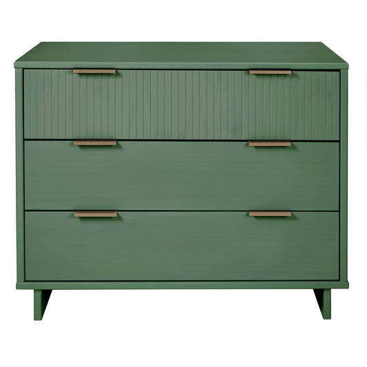 Granville 38.18" Modern Standard Dresser with 3 Full Extension Drawers in Sage Green