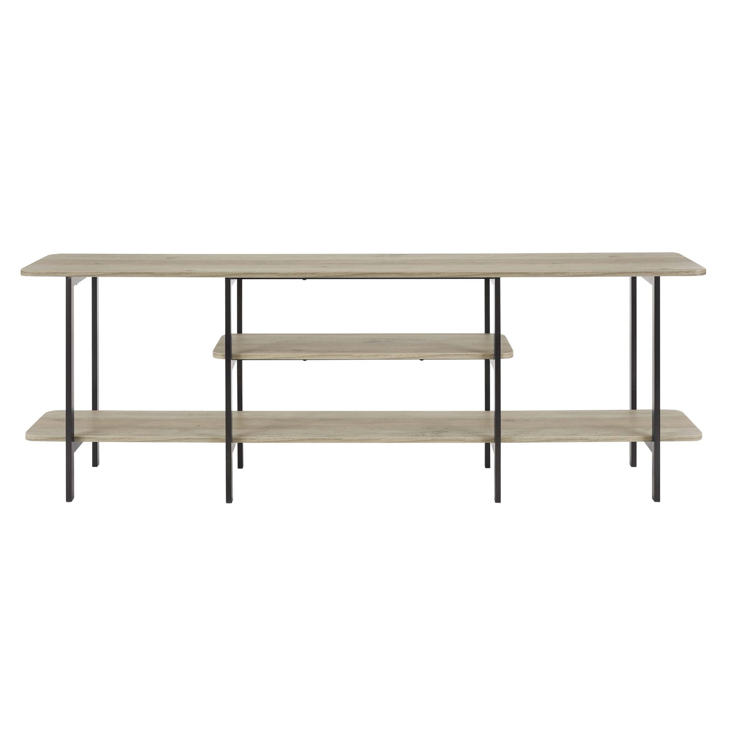 Modern Celine 70.86" Sideboard with 3 Shelves in Rustic Grey
