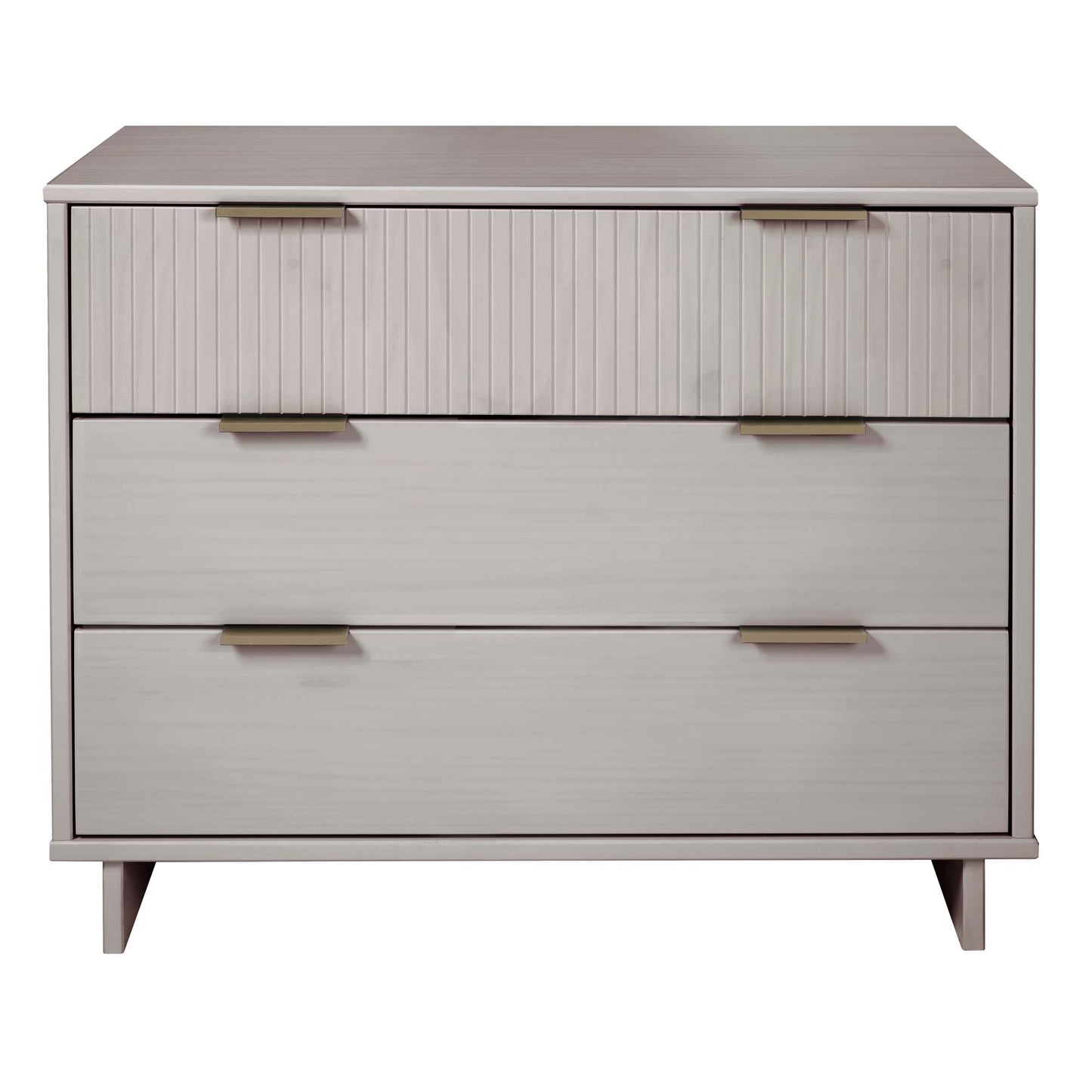 Granville 38.18" Modern Standard Dresser with 3 Full Extension Drawers in Light Grey