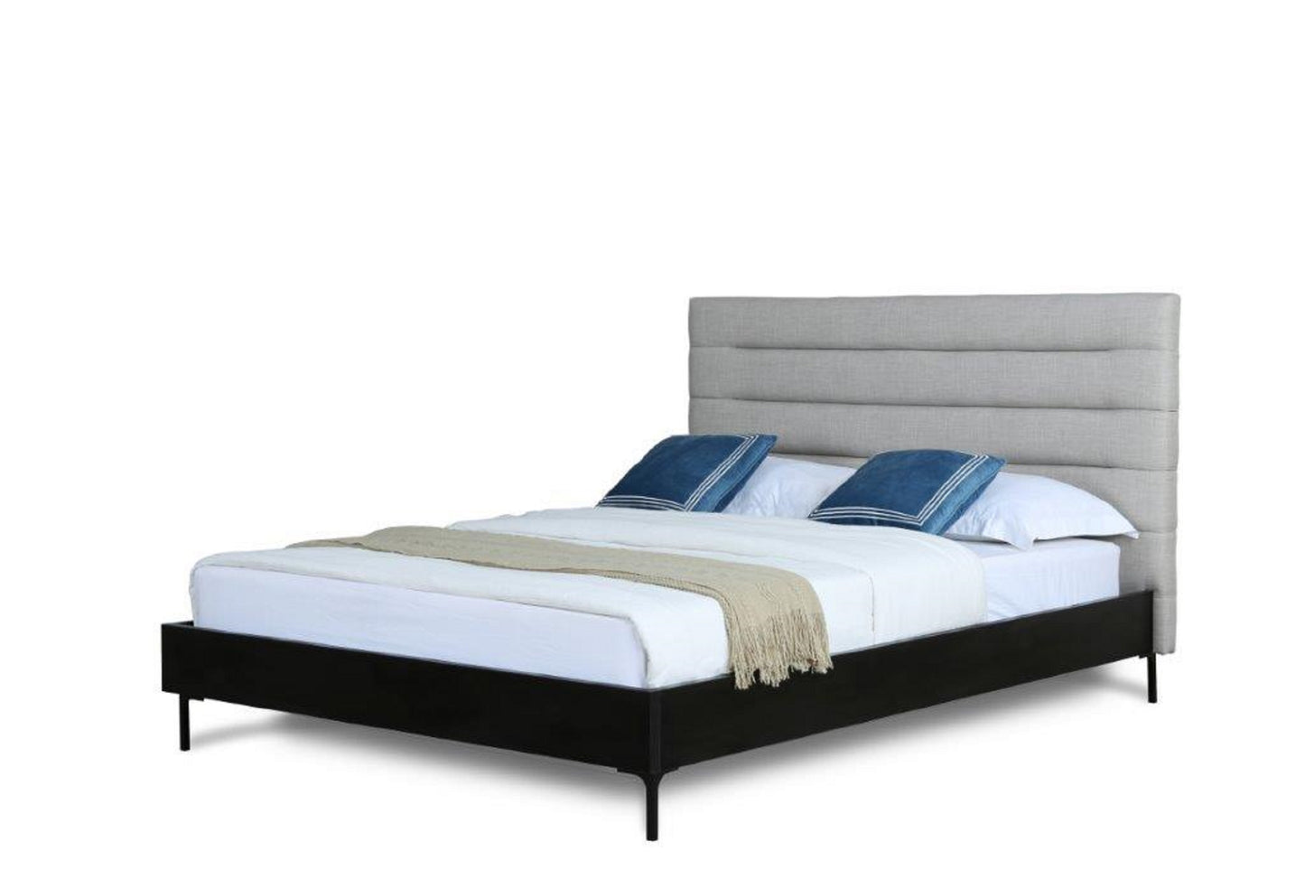 Schwamm Full-Size Bed in Light Grey