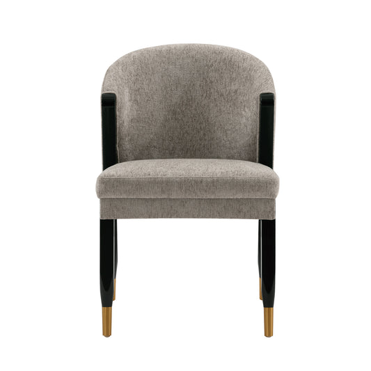 Modern Ola Chenille Dining Chair in Stone