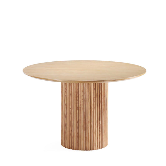 Hathaway Modern 59.05 Solid Wood Round Dining Table in Nature