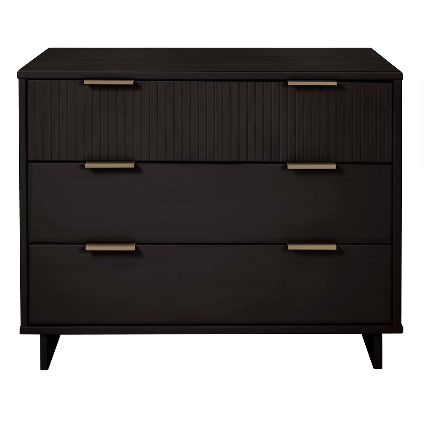 Granville 38.18" Modern Standard Dresser with 3 Full Extension Drawers in Black