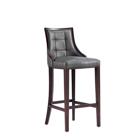 Fifth Avenue Faux Leather Barstool in Pebble Grey