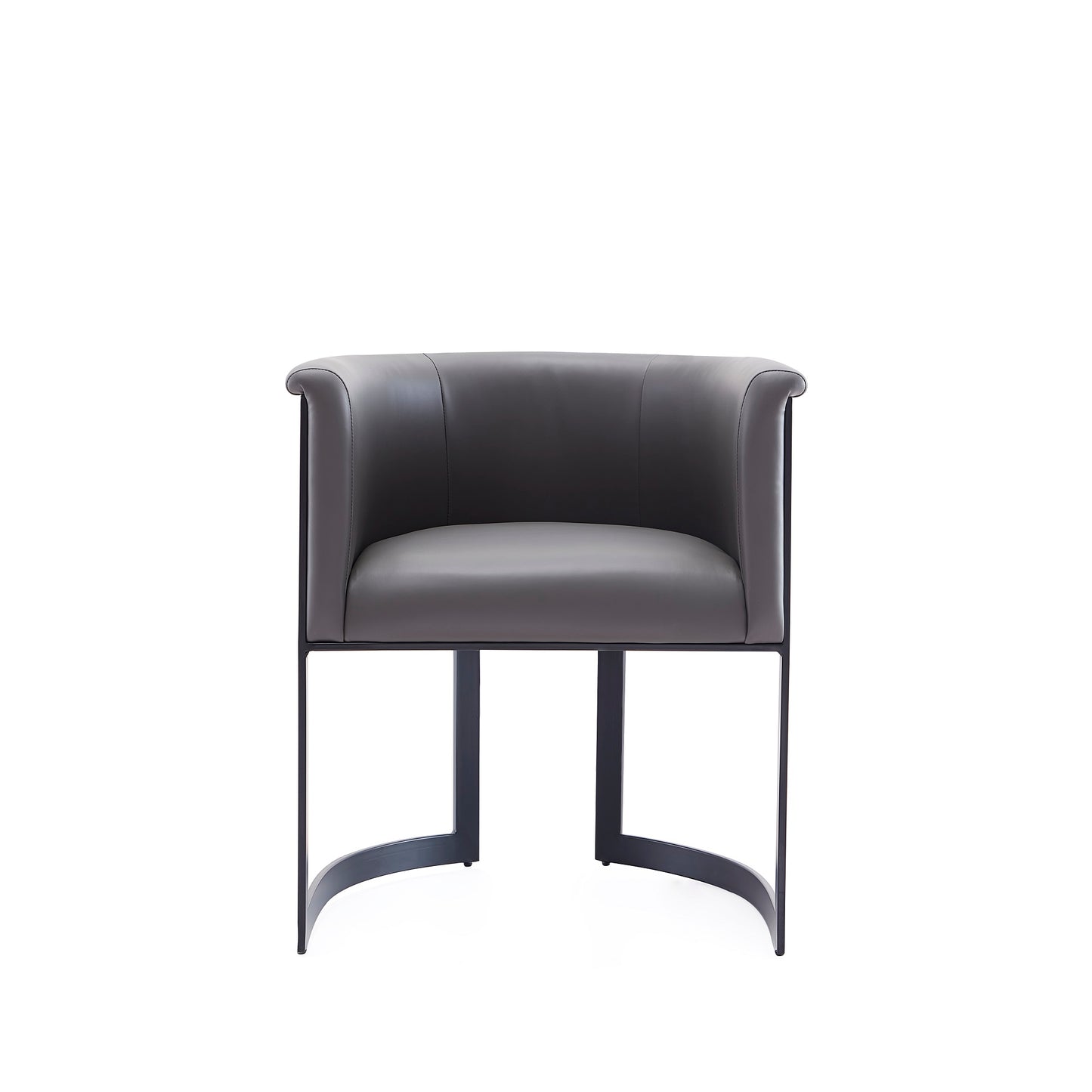 Corso Leatherette Dining Chair with Metal Frame in Grey