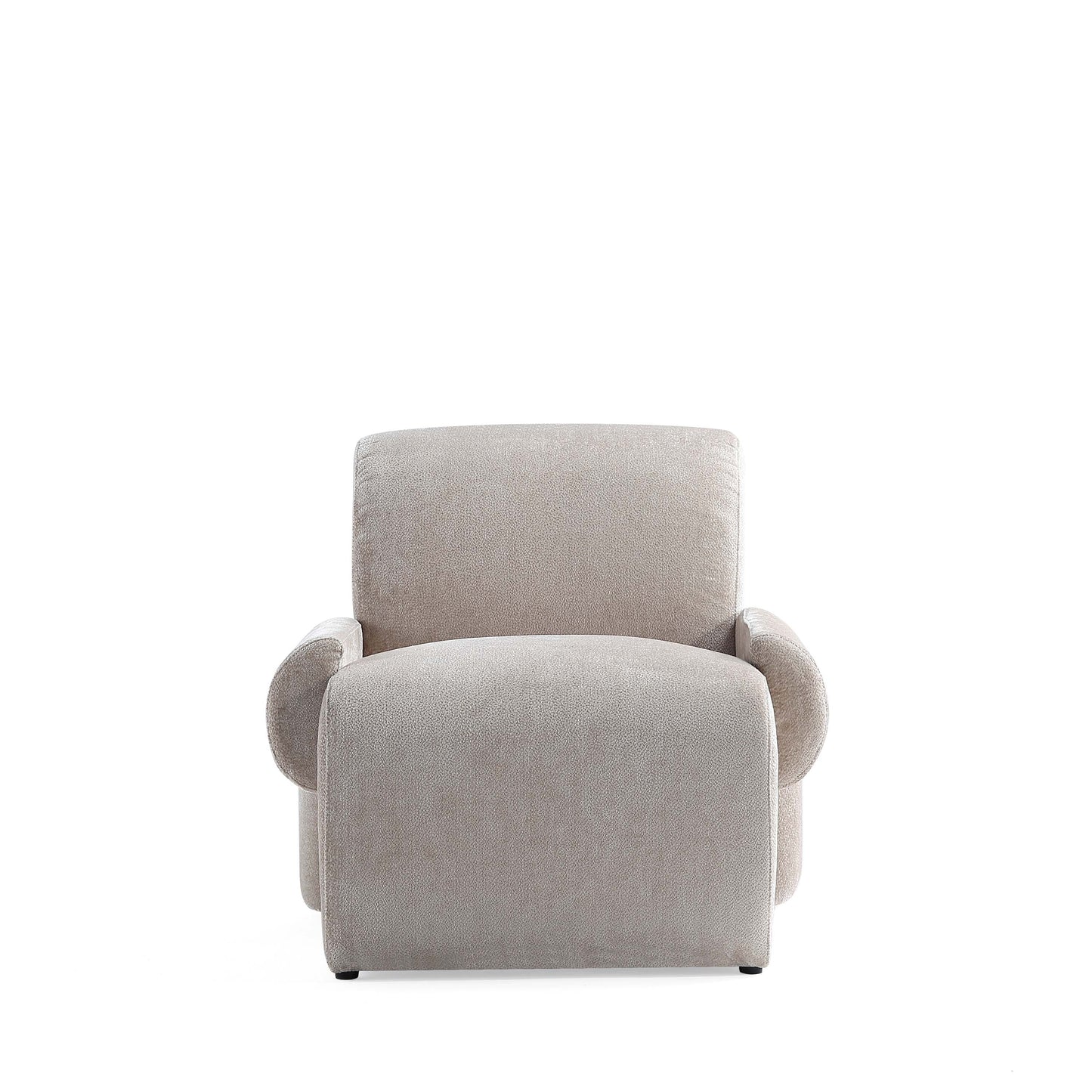 Modern Verandah Chenille Accent Chair in Beige