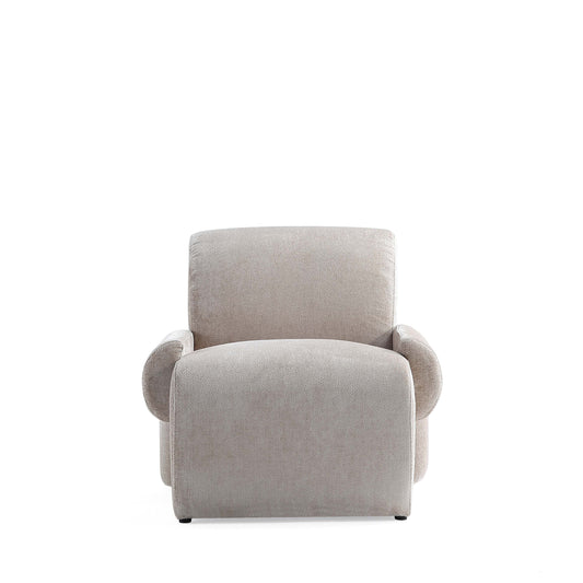 Modern Verandah Chenille Accent Chair in Beige