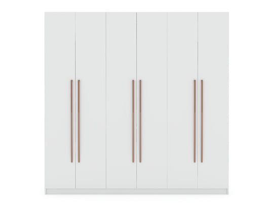 Gramercy Modern Freestanding Wardrobe Armoire Closet in White