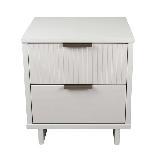 Granville Modern Nightstand 2.0 with 2 Full Extension Drawers in White