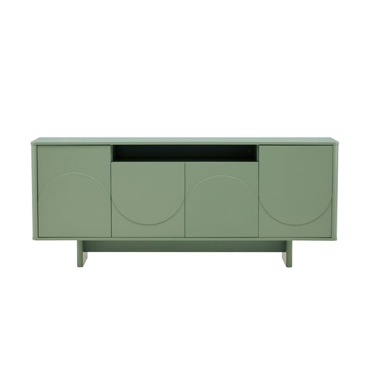 Modern Ella 70.86" Sideboard with Adjustable Shelves in Sage Green