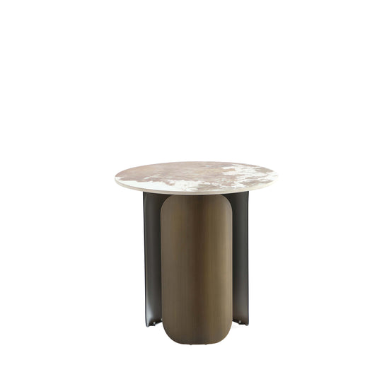 Monica Modern End Table in Gold