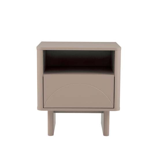 Modern Ella Nightstand with 1 Full Extension Drawer in Mocha