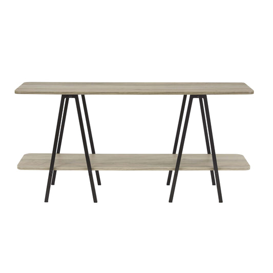 Modern Celine 47.24" Sideboard with 2 Shelves in Rustic Grey