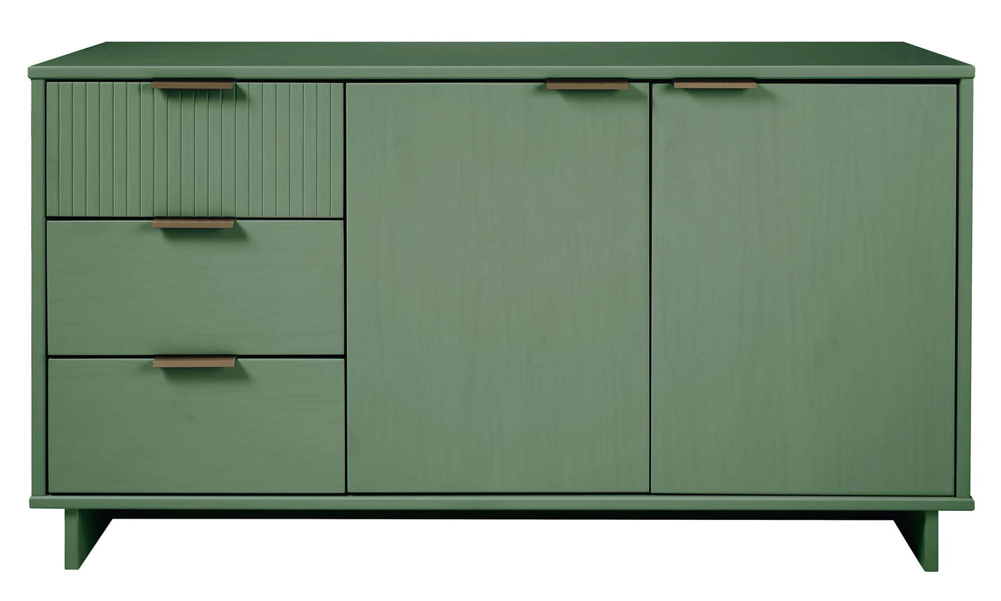 Granville 55.07" Modern Sideboard with 3 Full Extension Drawers in Sage Green