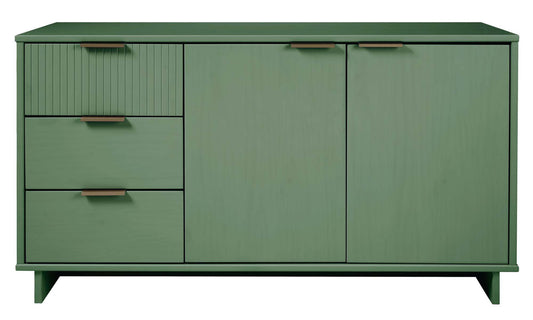 Granville 55.07" Modern Sideboard with 3 Full Extension Drawers in Sage Green