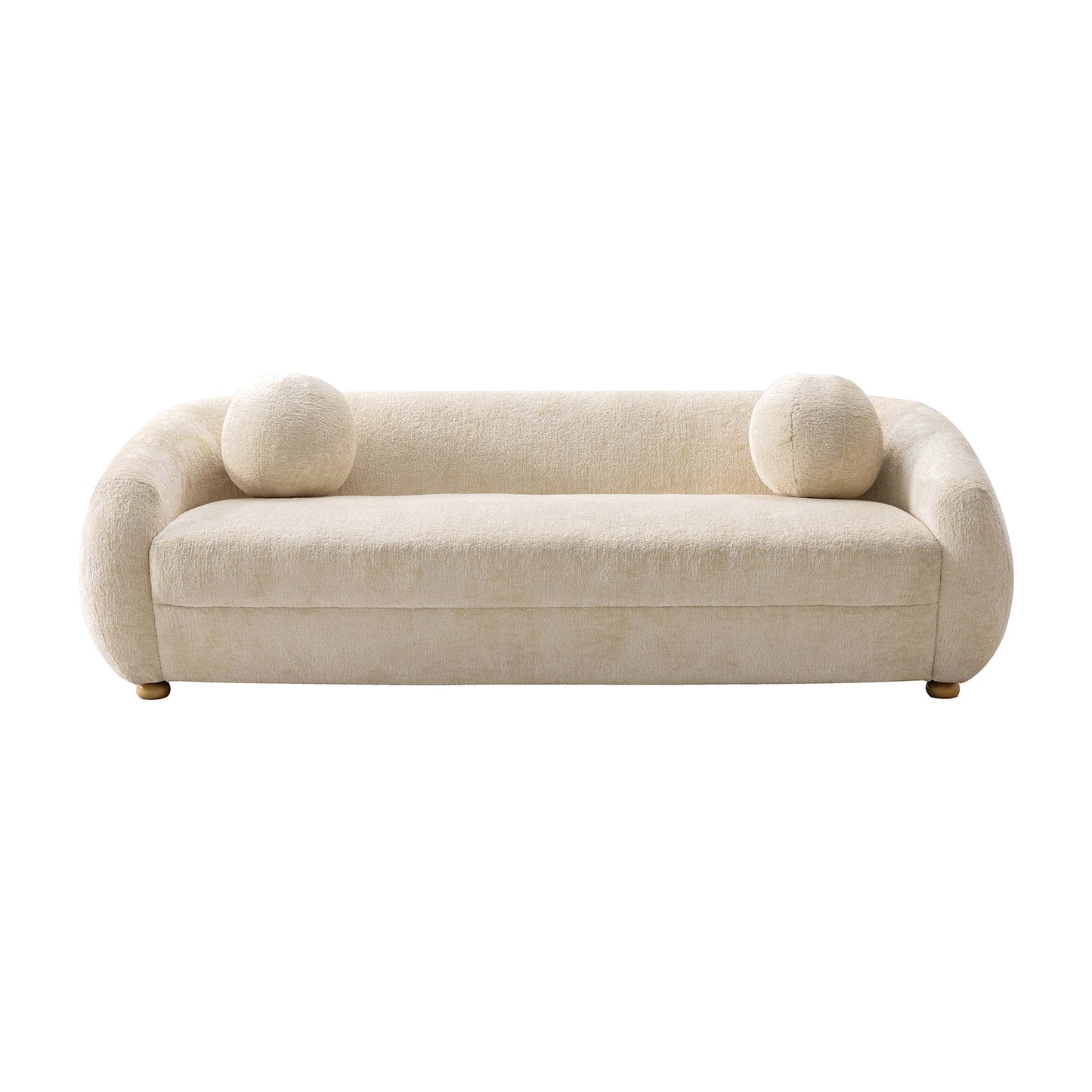 Modern Tribeca Chenille 85.8" Sofa in Cream