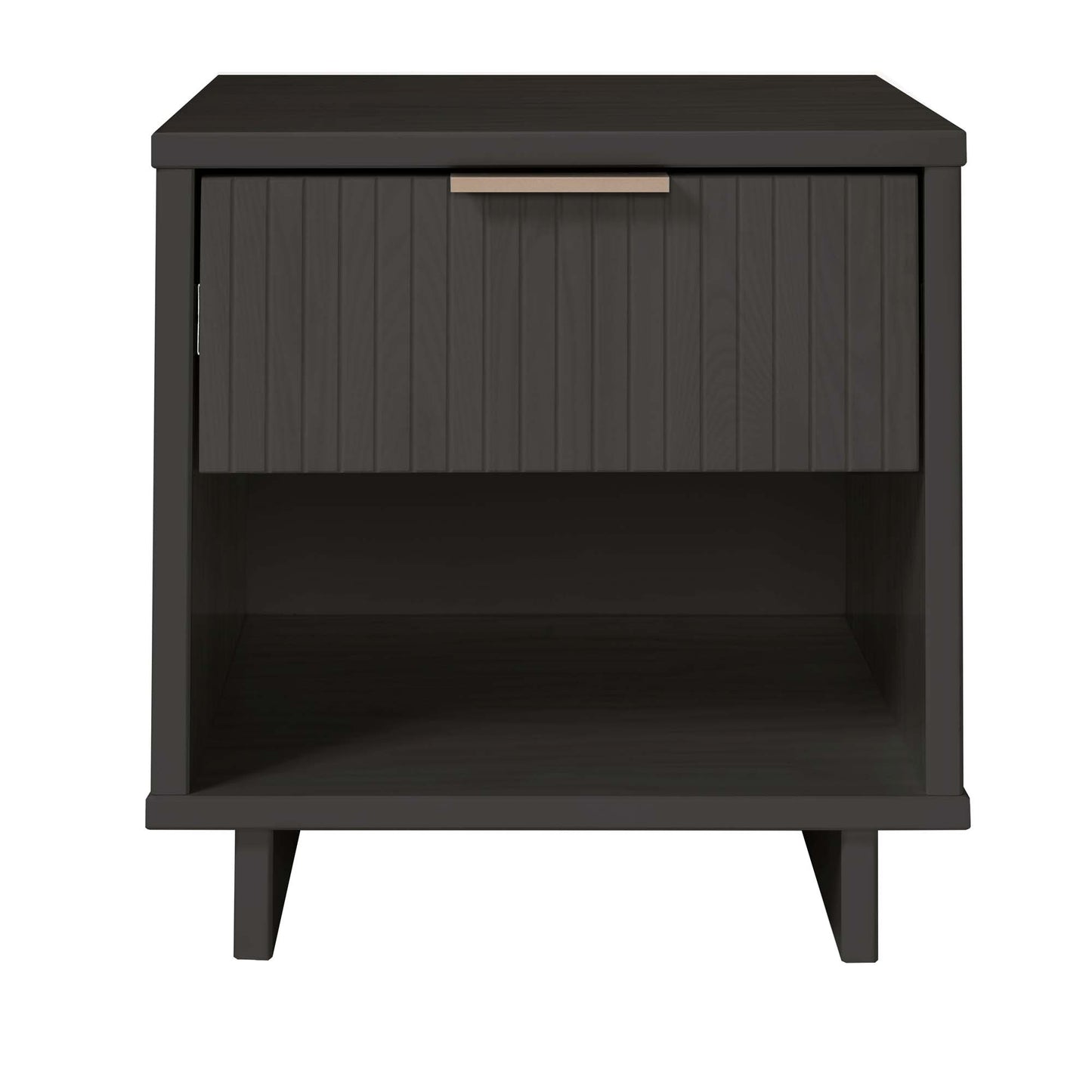 Granville Modern Nightstand 1.0 with 1 Full Extension Drawers in Dark Grey