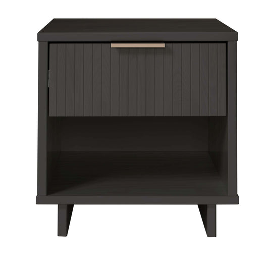 Granville Modern Nightstand 1.0 with 1 Full Extension Drawers in Dark Grey