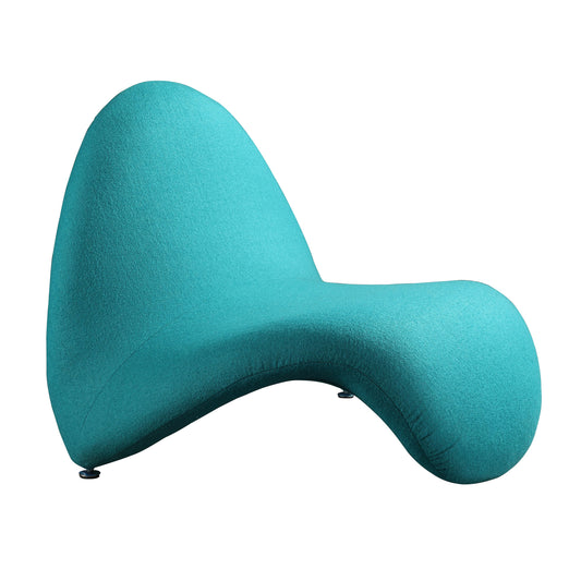 MoMa Teal Wool Blend Accent Chair