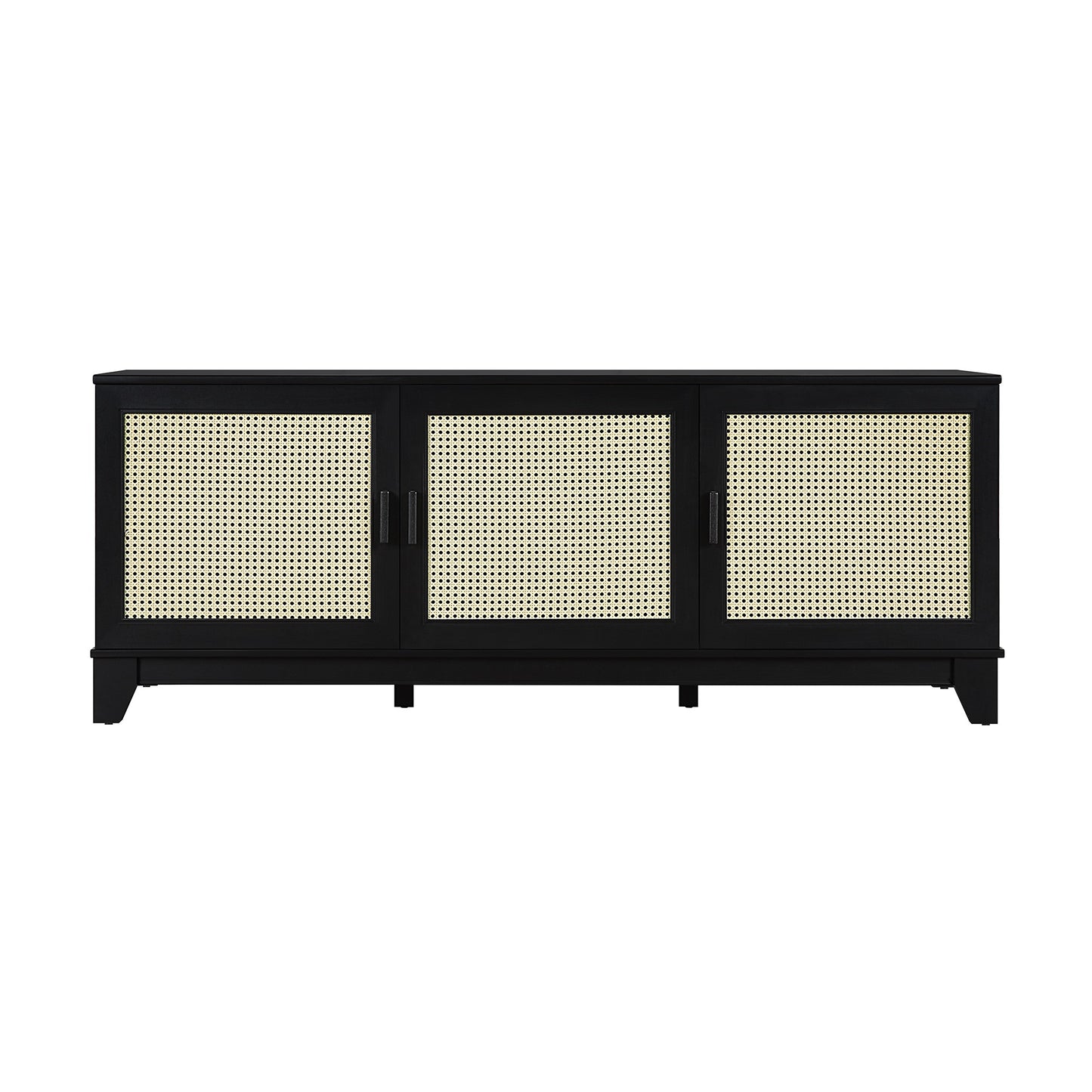 Sheridan 62.99 Modern Cane TV Stand in Black