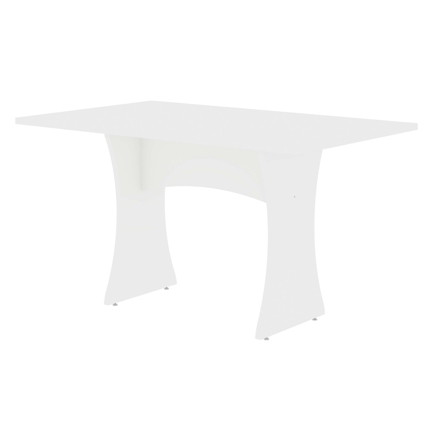Coney 53.14" Mid-Century Modern Dining Table in White