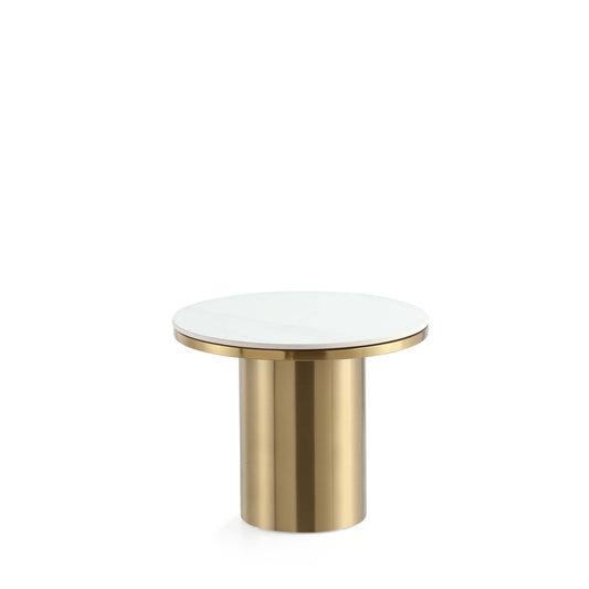 Glenn Modern End Table in Gold