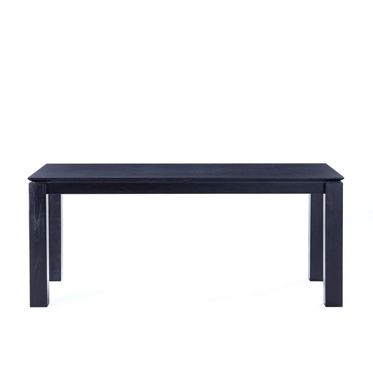 Rockaway Modern 70.86 Solid Wood Dining Table in Black