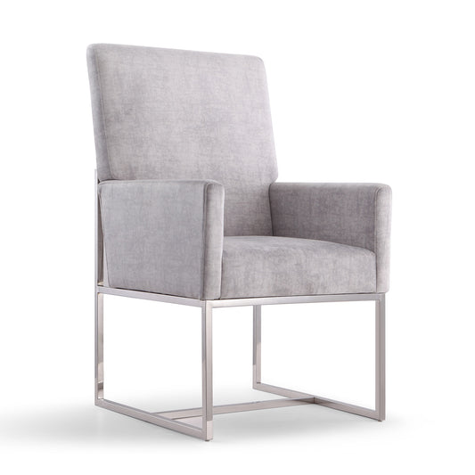 Element Grey Velvet Dining Armchair