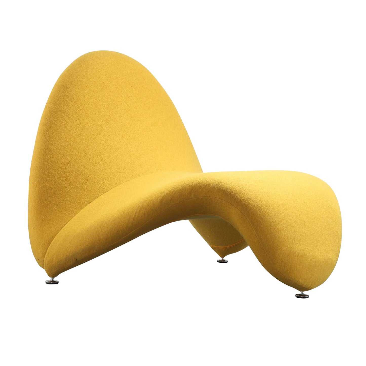 MoMa Yellow Wool Blend Accent Chair