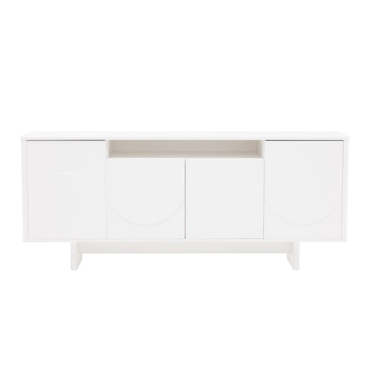 Modern Ella 70.86" Sideboard with Adjustable Shelves in White