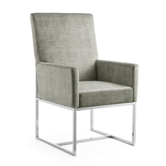 Element Steel Velvet Dining Armchair