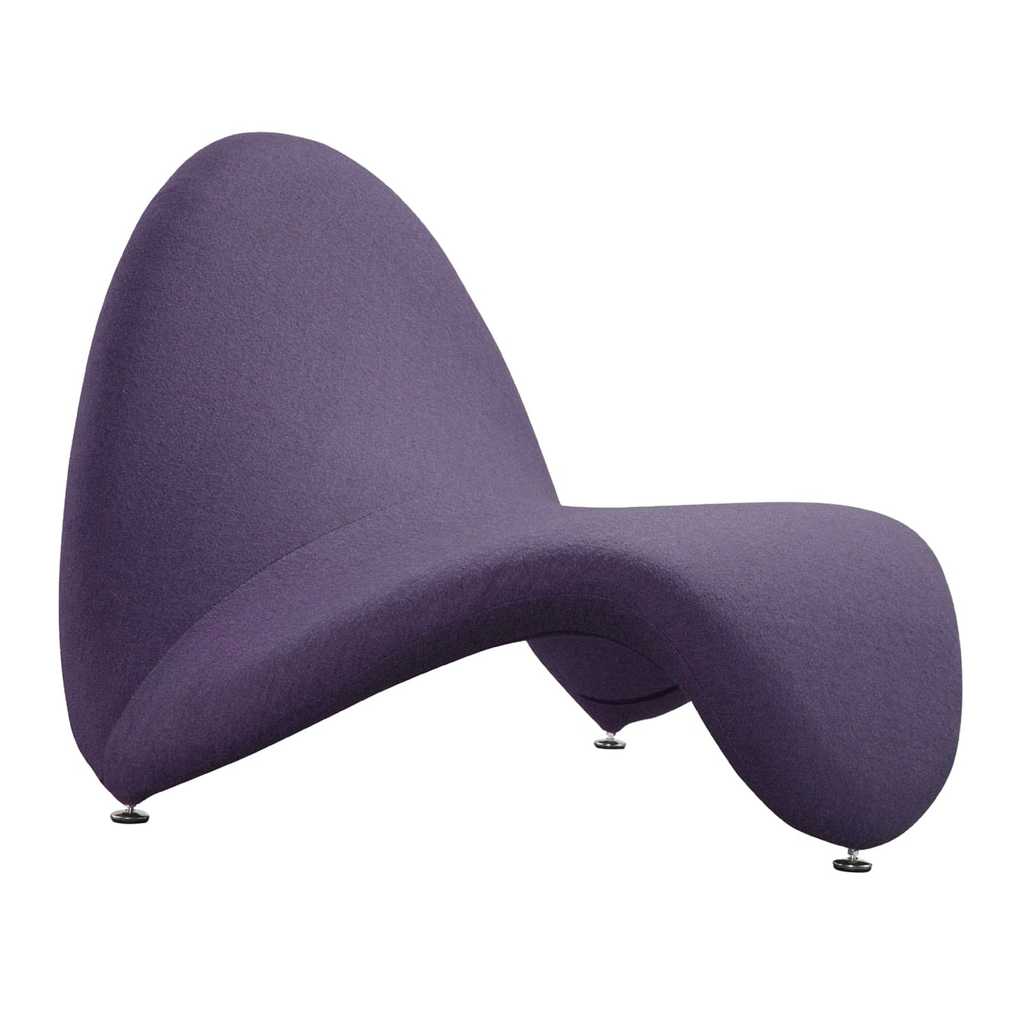 MoMa Purple Wool Blend Accent Chair