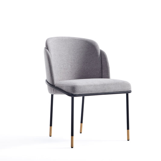 Flor Fabric Dining Chair in Grey