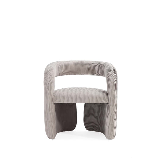Modern Corvette Velvet Dining Chair in Dove