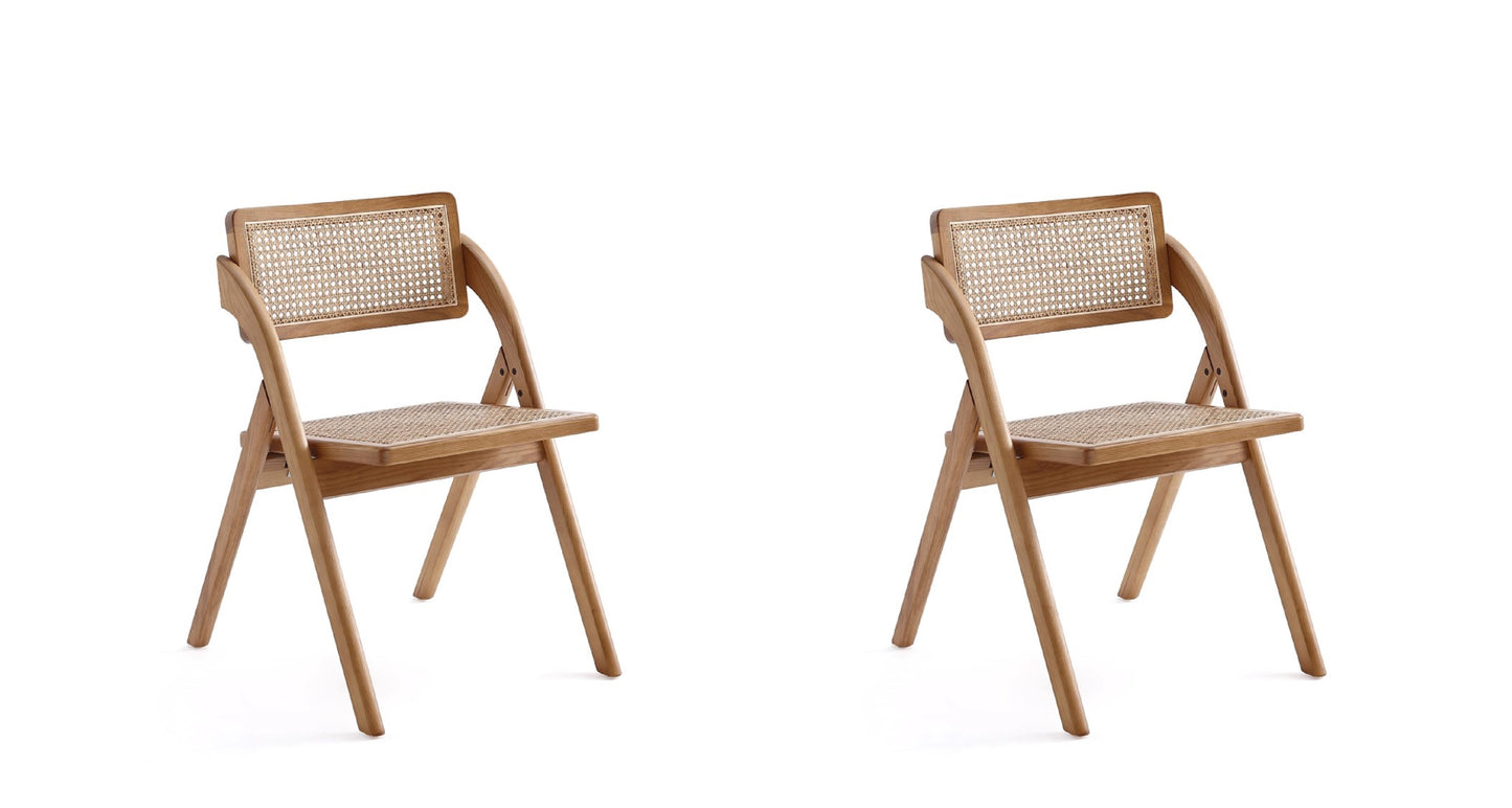 Lambinet Folding Dining Chair in Nature Cane - Set of 2