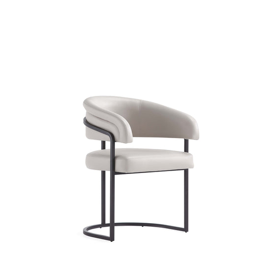 Augusta Modern Leatherette Upholstered Dining Chair in Light Grey