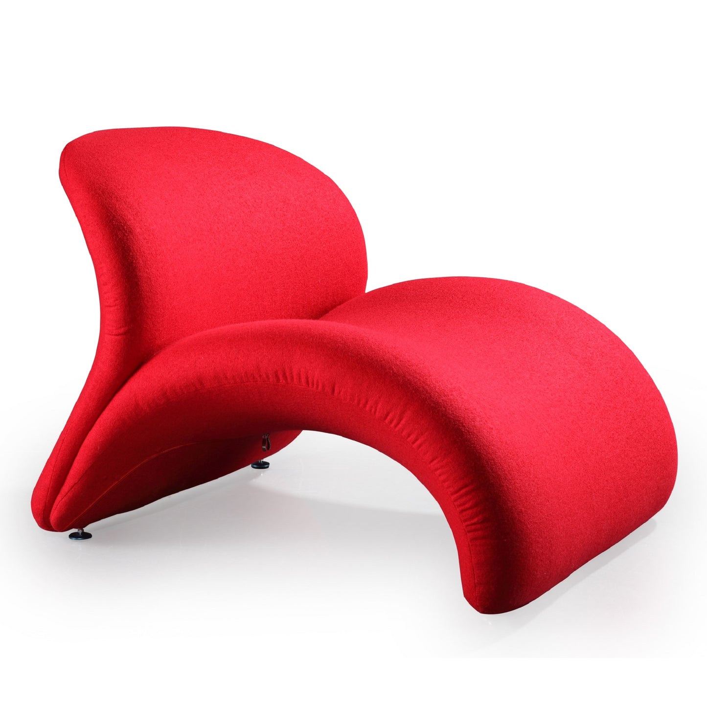 Rosebud Red Wool Blend Accent Chair